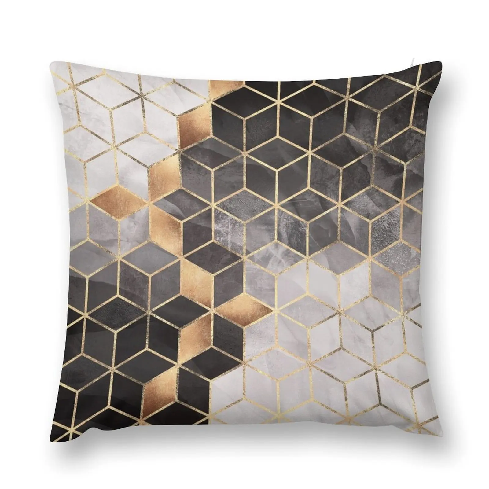 Smoky Cubes Throw Pillow Luxury Cushion Cover Cushion Cover Set pillow