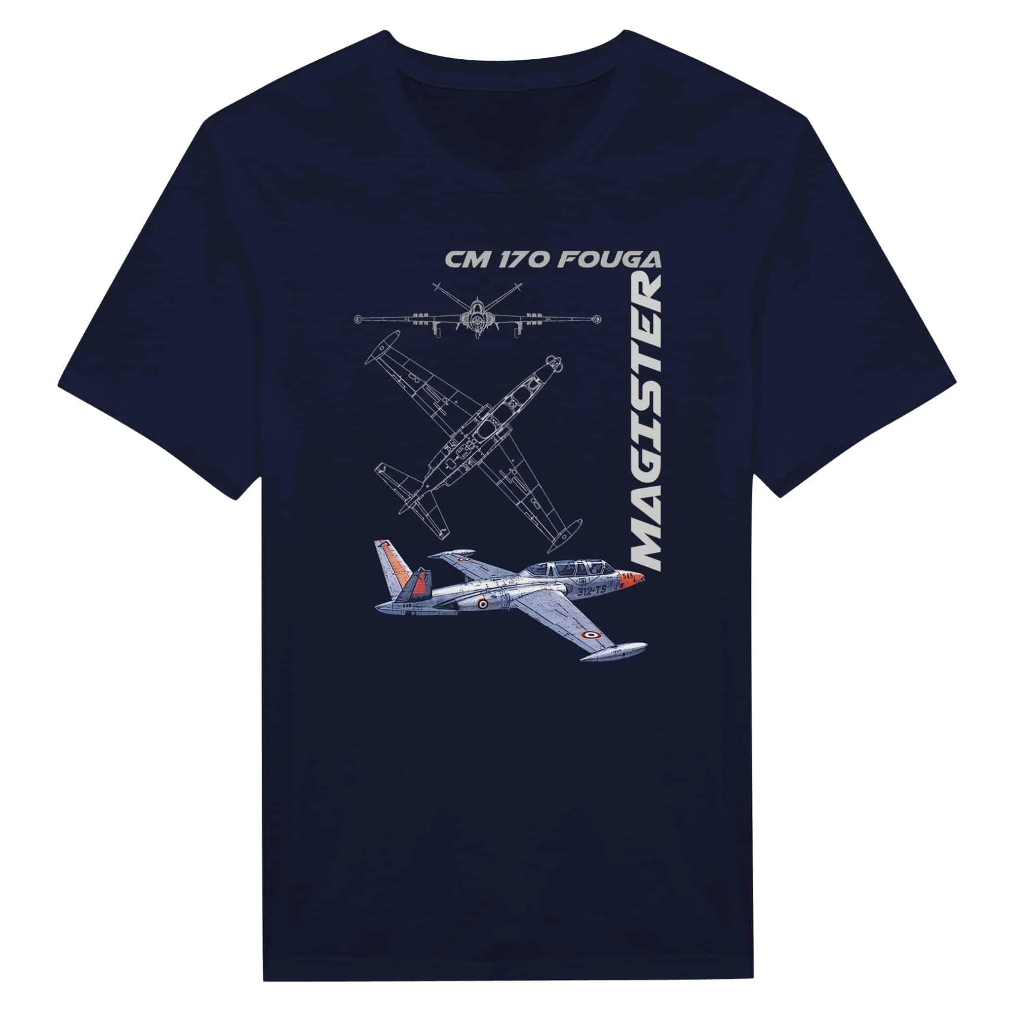 French Fouga CM-170 Magister Trainer Aircraft T-Shirt 100% Cotton O-Neck Short Sleeve Summer Casual Mens T-shirt Size S-3XL