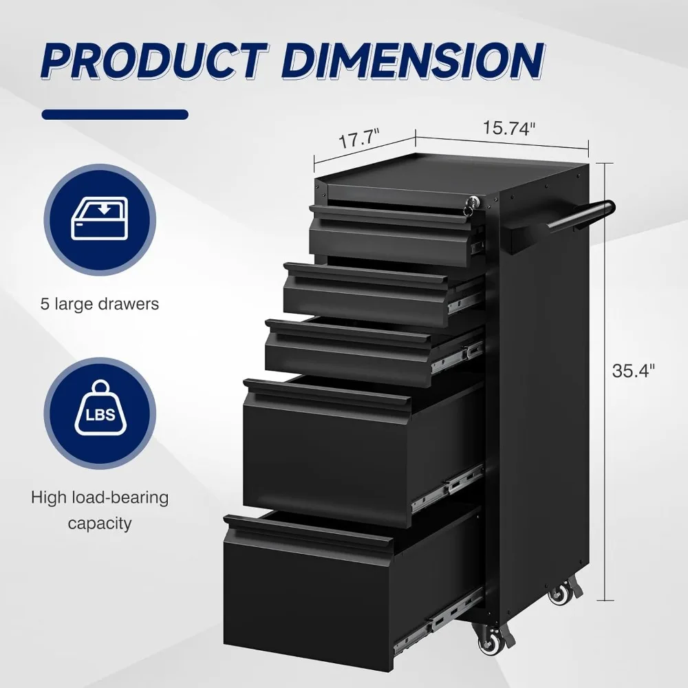 Drawer Metal Tool Storage Cabinet with Wheels,Rolling Tool Chest with Drawer and Locking Keys,Heavy Duty Tool Storage Organizer