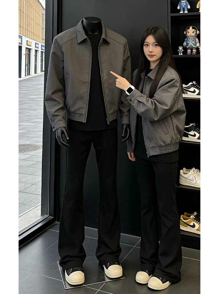 

Cleanfit ort Padded oulder Jaet Men's Winter Sli American Admin Jaet Youth Trendy Anti-Wrinkle Long Sve Zipper