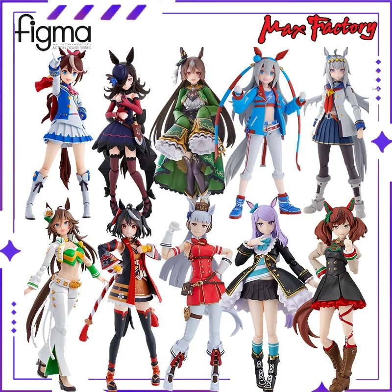 

Max Factory Original Figma Series Horse Racing Girl, White McQueen Anime, Movable Doll Model, Figurine, Peripheral Toys Gift