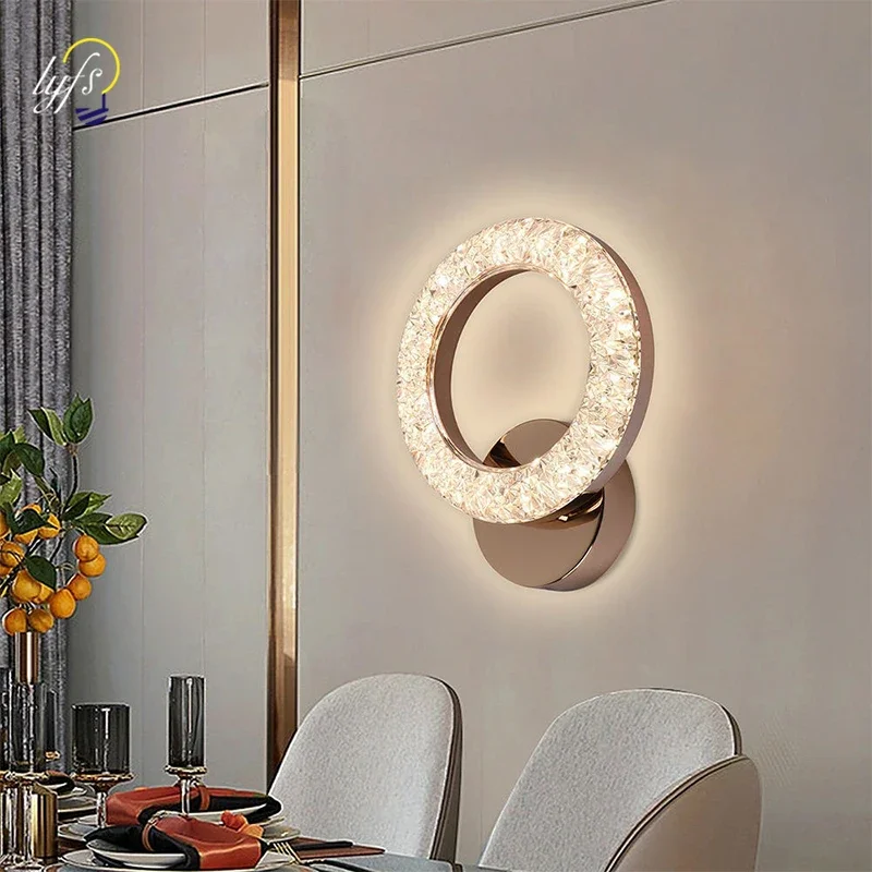 Multi-style LED Wall Lamp Modern Luxury Indoor Home Bedroom Bedsides Living Room Background Aisle Restaurant Acrylic Wall Lamp