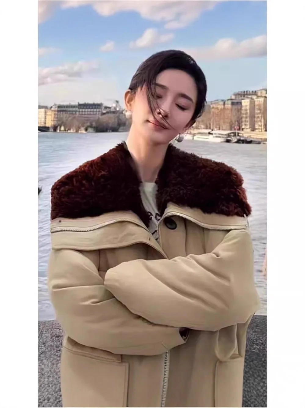 

Parkas Feminina Womens Winter Wadding Mid-Long Slim-Fitting Drawcord Adjustable Anti-Cold Ladies Colorful Thermal Fashion Trendy