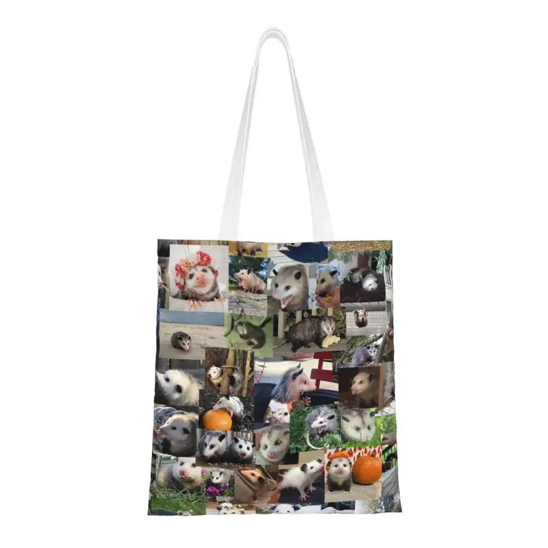 

Custom Ultimate Opossums Shopping Canvas Bags Women Recycling Grocery Animal Pet Tote Shopper Bags