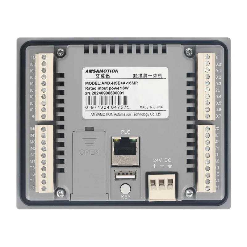 AMSAMOTION 4.3 بوصة PLC شاشة تعمل باللمس الكل في واحد آلة متوافقة مع Siemens 200Smart Mitsubishi وحدة تحكم منطقية قابلة للبرمجة