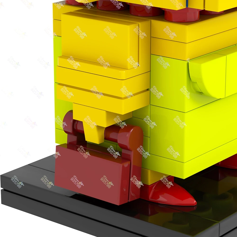 MOC سلسلة الرسوم المتحركة Brickheadzed اللبنات مارج بارت ماجي هومر الشكل لعبة لتقوم بها بنفسك نموذج شخصية التجمع الطوب طفل هدية