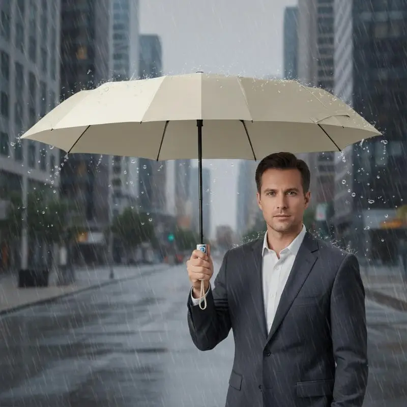 

Зонт с 24 спицами, полностью автоматический, ветроустойчивый, с защитой от УФ-излучения, большой складной зонт для дождливой погоды