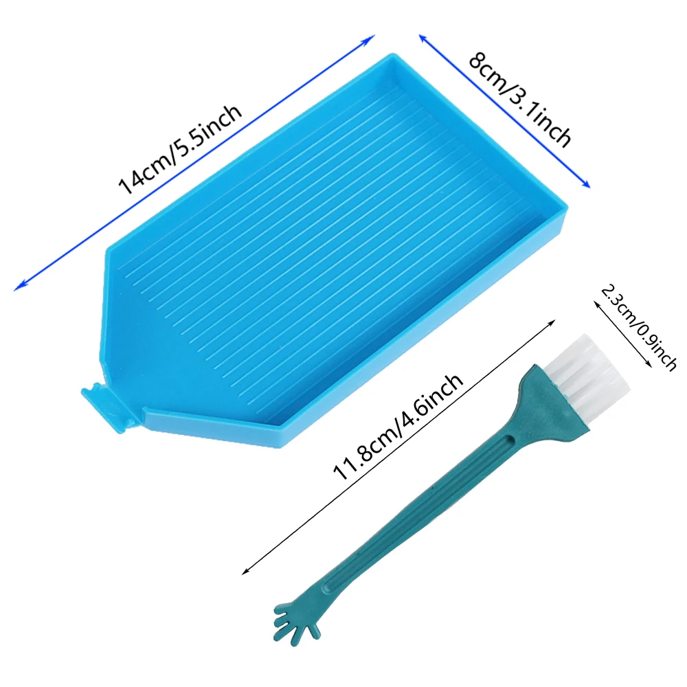 Diamentowe akcesoria narzędzie do malowania haftowana kropka diamentowa taca przezroczyste pudełko do przechowywania przegroda nieszczelna