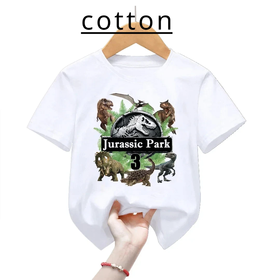 Summer Jurassic Park Birthday Gift 1-10 Cotton Children T Shirt Funny Dinosaur T-Shirt Boys Tshirts Kids Tee Baby Clothes Tops