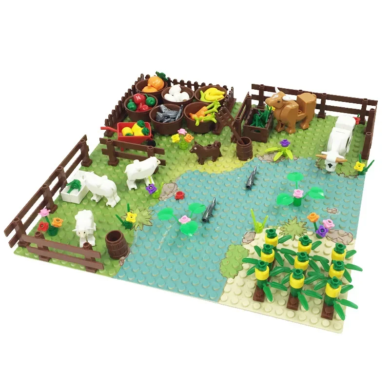 Building blocks MOC jungle scene small particle building blocks DIY assembling toy farm building blocks accessories wholesale