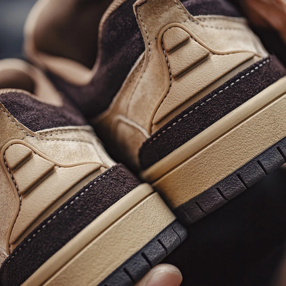 Men's Color-Block Skate Shoes - Breathable Chunky Sole Sneakers