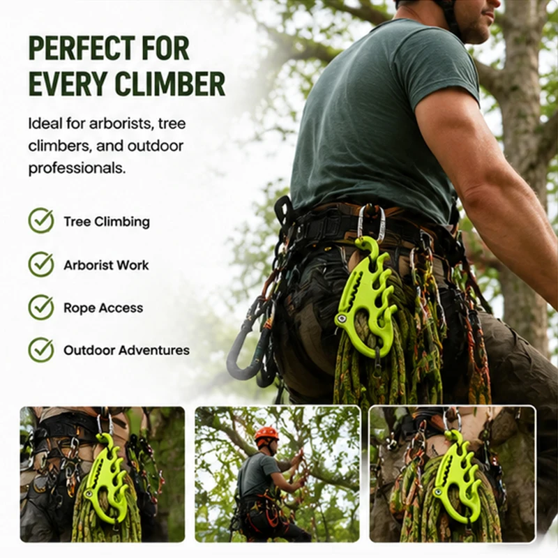 High Altitude Work Safety Rope Storage Clip, Short Rope Manager Keeper for Tree Climbing Art, Portable Arborist Equipment Tool
