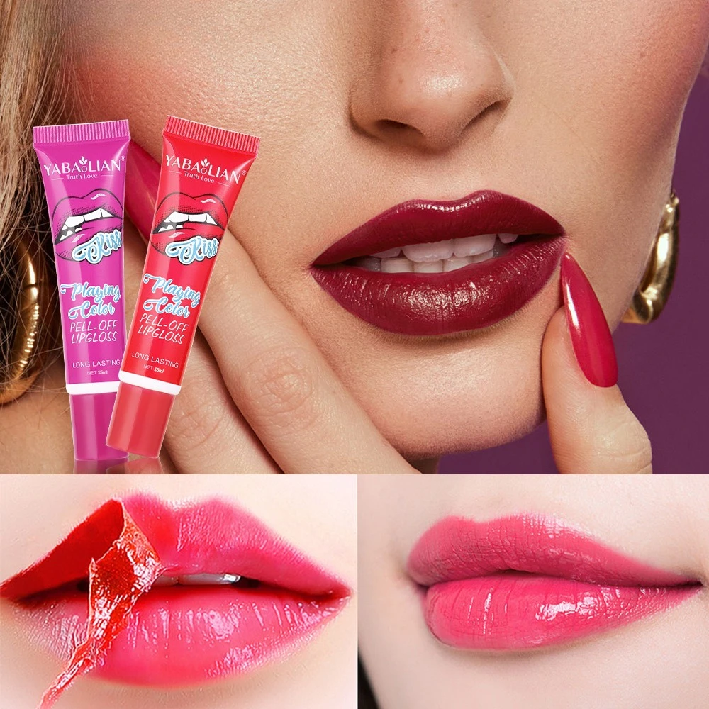 Lápiz labial líquido despegable, increíble lápiz labial en forma de lágrima, brillo de labios para mujer, maquillaje Sexy, máscara de labios en forma de lágrima, cosmético resistente al agua de larga duración