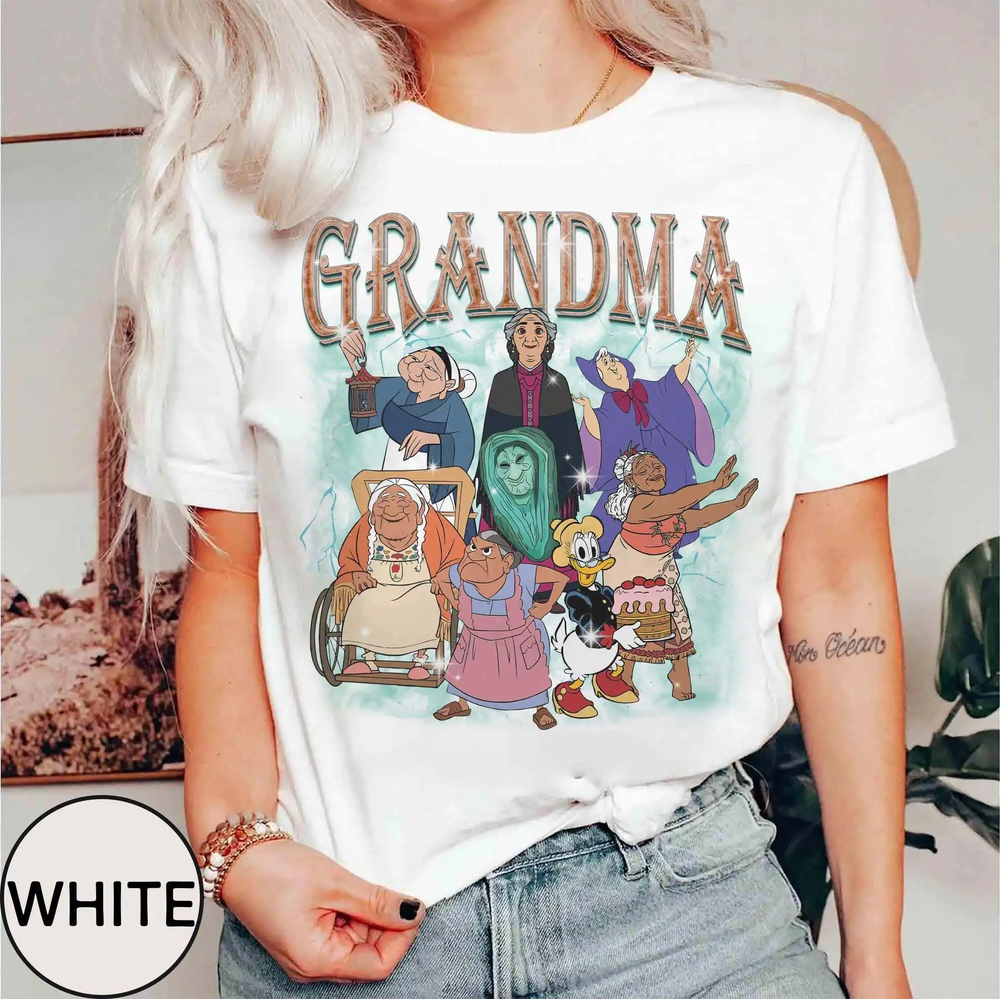 

Футболка Disney Grandma Fa Tara Coco Alma, футболка Cool Grandmas Club, рубашка в стиле ретро Fairy Godmother, подарок на День матери