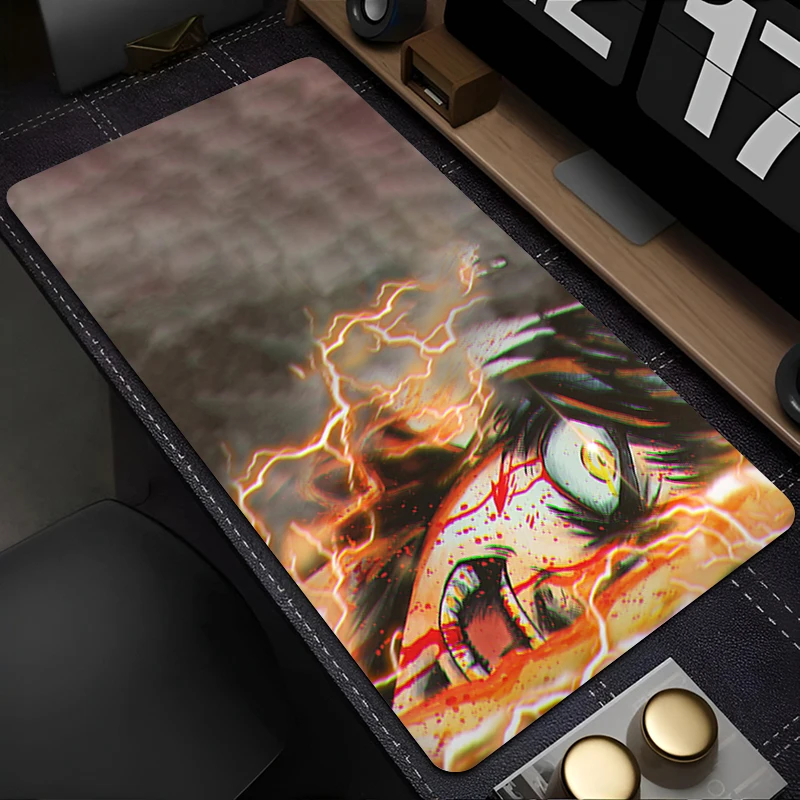 لوحة ماوس أنينية ملحقات الألعاب لوحة مفاتيح مكتبية كبيرة حصيرة مكتبية مطاطية على لوحة ممتدة من المطاط على Titan Eren Yeager