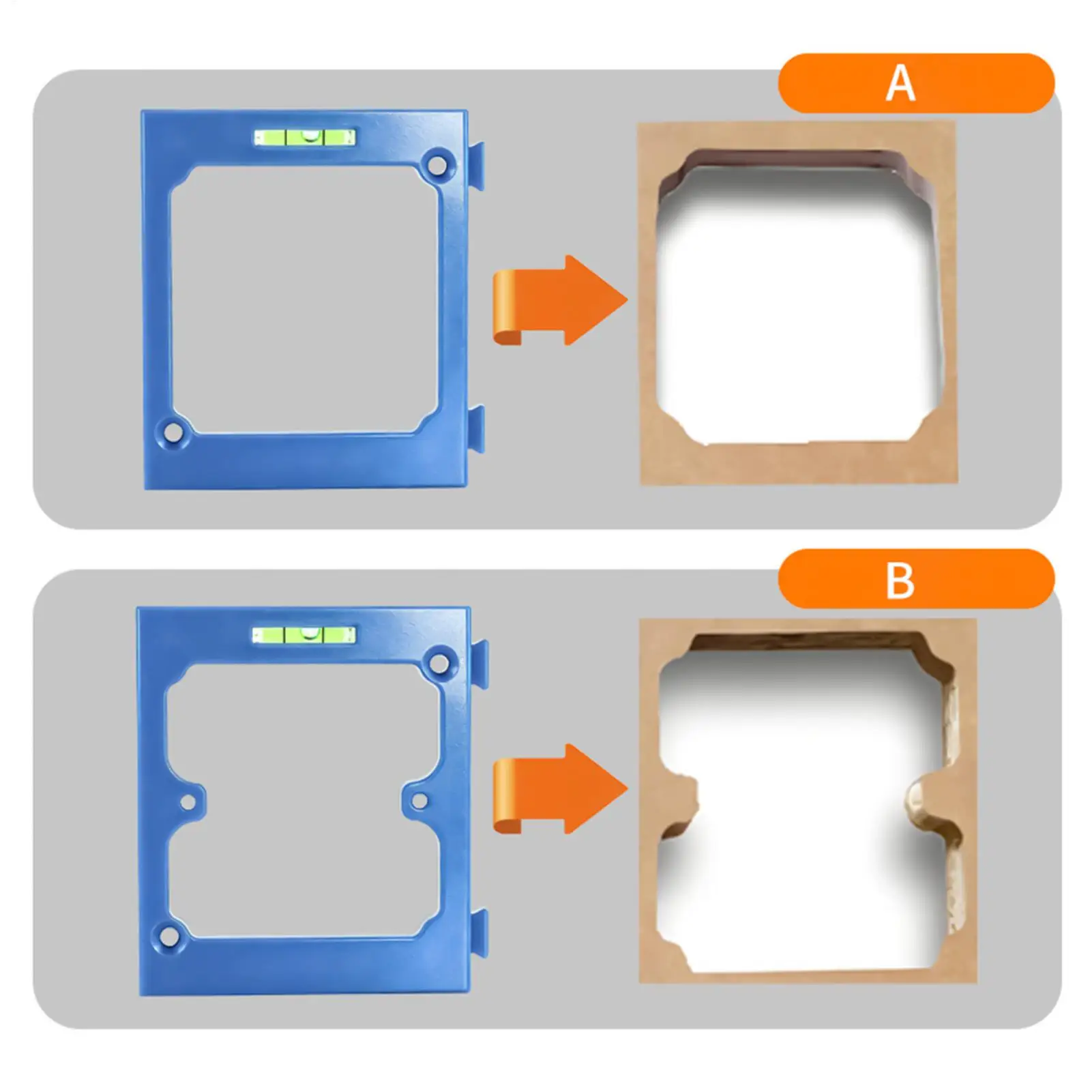 Electrical Outlet Template 86 Type Outlet Hole Opening Contour Milling Cutter Receptacle Cutting Template For Drywall