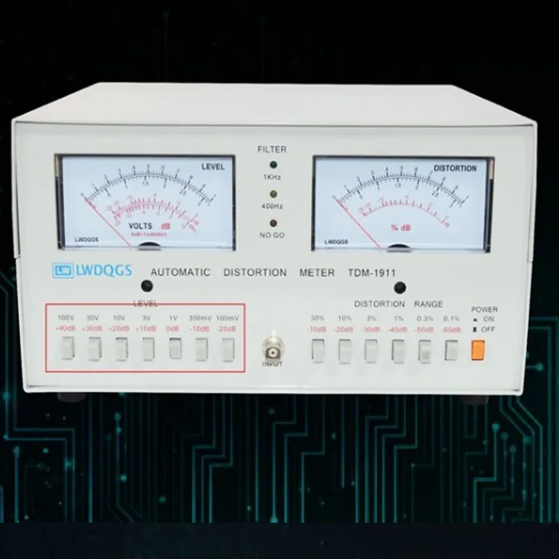 Professional Automatic Distortion Meter er 0.01% - 30% Audio Distortion Meter 110/220V Distortion Testing Tool TDM1911