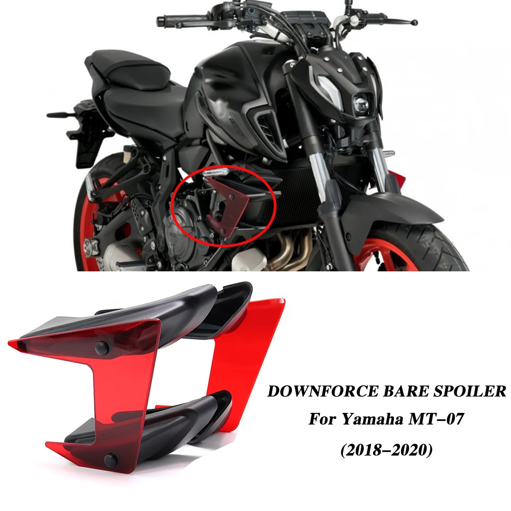 

MT-07 2021 NEW Motorcycle Parts Side Downforce Naked Spoilers Fixed Wing Winglet Fairing Wings Deflectors For Yamaha MT07 MT 07