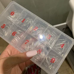 10Grids Nails Art Organizer Box Storage Tool For False Nail Tips Glitter Rhinestone Tools 2 Size Plastic Empty Fake Nail Storage