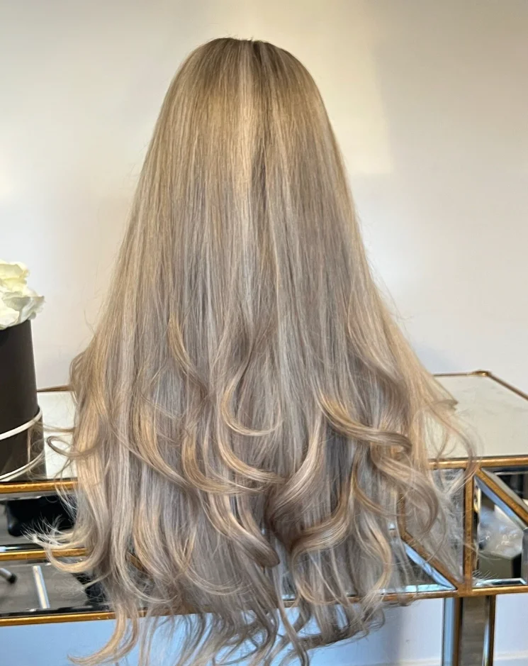 Women's Highlight Platinum Blonde Long Wig Natural Wave Daily Cosplay Use Wig With Closure No Glue Needed on Clearance Wigs