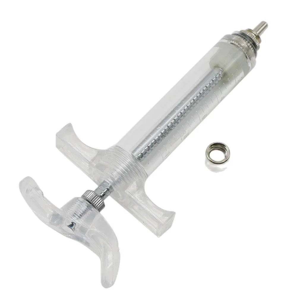 1pc Plastic Material Copper Head Veterinary Given Medicines Device Chicken Duck Poultry Durable Vaccine Syringe Liquid Feeding