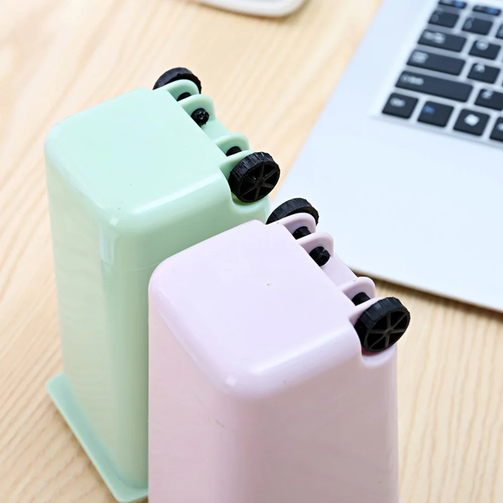 

3pcs Can Waste Bucket Small Garbage Bucket Mini Tabletop Trash Can Mini Desktop Office Bathroom Lid Cover Storage