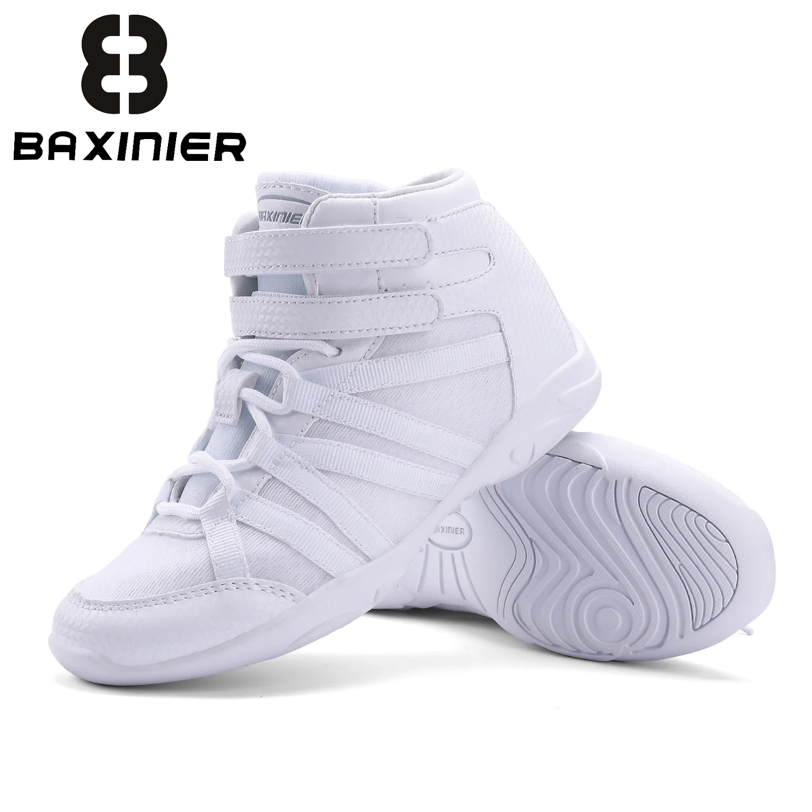 أحذية BAXINIER للفتيات باللون الأبيض عالية الجودة خفيفة الوزن لمسابقات الشباب والرقص أحذية رياضية للأطفال للتدريب على الأداء