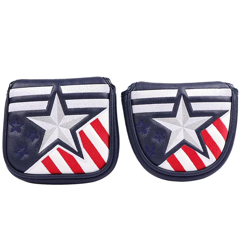 

Golf Club Covers Five-Pointed Star And Stripes Putter Cover Square Golf Headcovers For Men And Women Golf Accessories