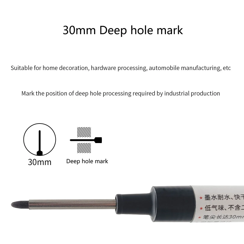 Multi-Purpose Deep Hole MARKER ปากกา 30 มม.กันน้ำ MARKER สีแดงสีดำสีฟ้า Drop Shipping