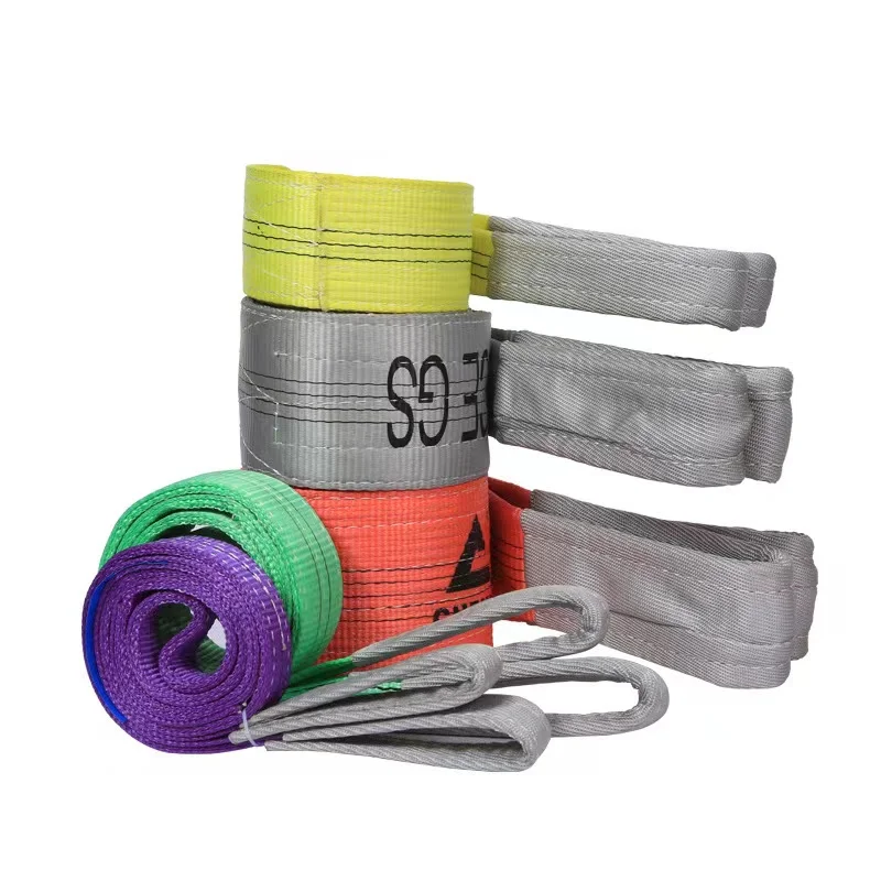 Hot Sales 1T 1.5m Polyester Webbing Slings/flat Shape Lifting Sling/webbing Sling