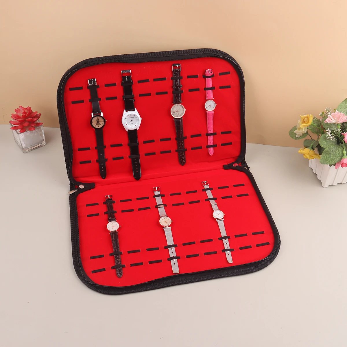 Multifunction Portable Watch Strap Organizer Travel Case Pouch