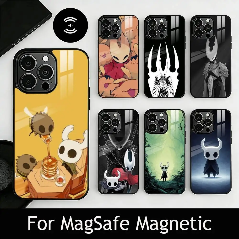 

H-Hushed K-King Silksong Phone Case For iPhone17,16,15,14,13,12,11 Plus,Pro Magnetic For Magsafe Wireless Charging
