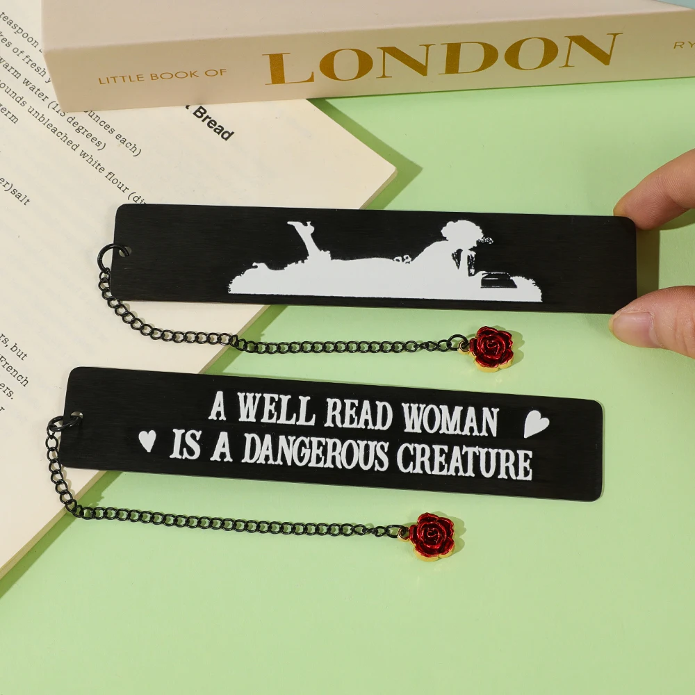Lustige Lesezeichen für Frauen, Lesezeichen im dunklen Romantik-Stil für Buchliebhaber, Metall-Lesezeichen, Buchmarker zum Lesen, Lesezeichen zum Lesen
