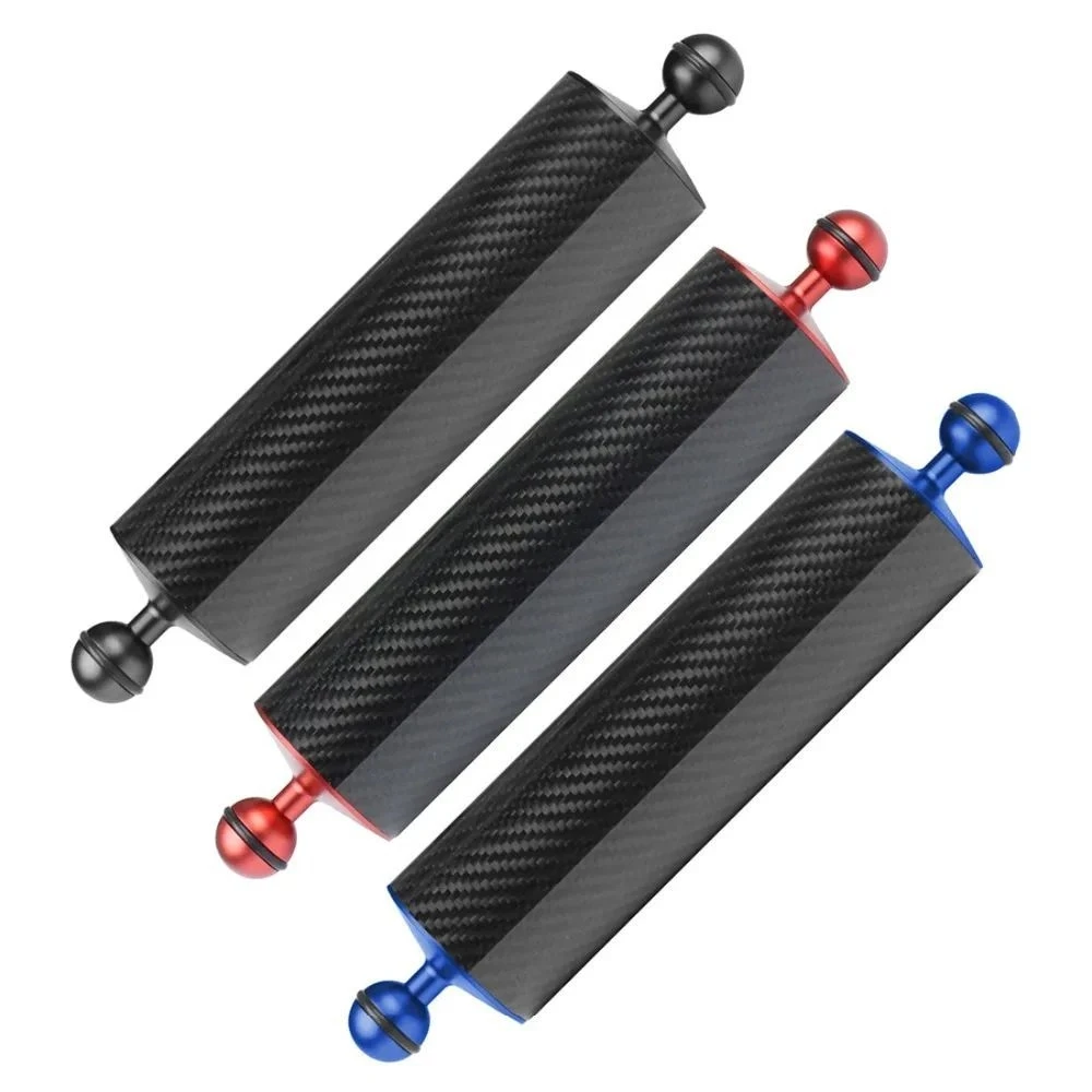 NONE D60mm Carbon Faser Auftrieb Arm 25mm Dual Ball Kopf 5 8 10 12 "für GoPro 13 SLR Kamera unterwasser Tauchen Tablett Füllen Licht Halterung