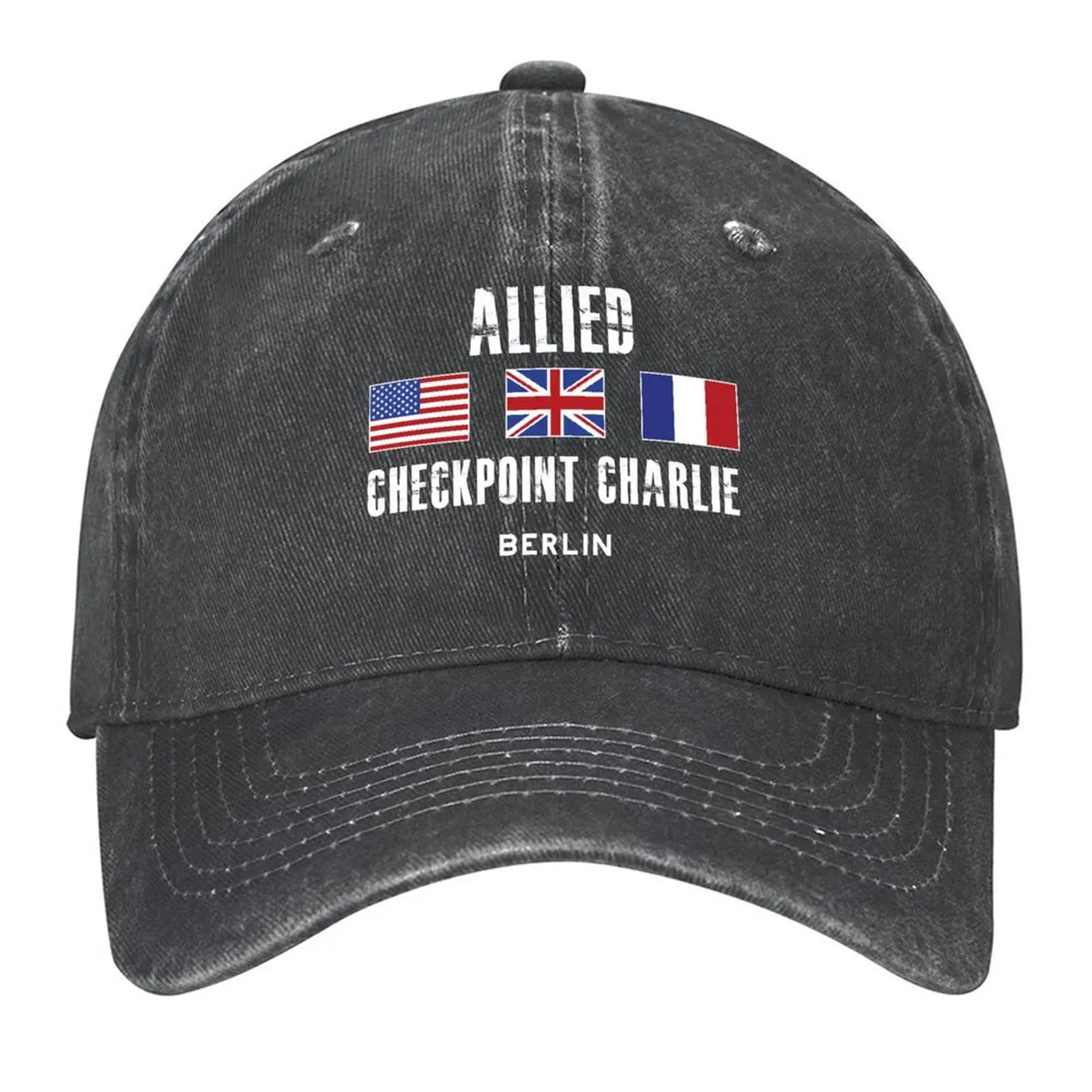 

Allied Checkpoint Charlie Sign Berlin Baseball Cap hats for men |-F-| New In Hat Fishing cap Men Caps Women's