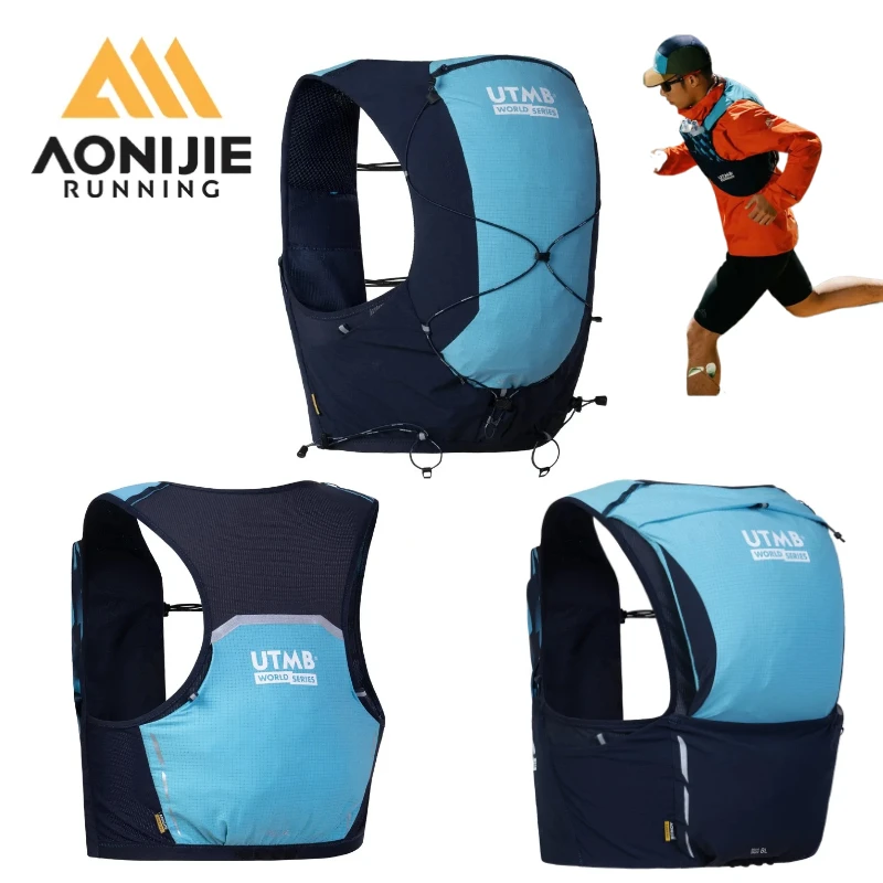 AONIJIE MB 4L 8L 12L Running Hydration Vest  Breathable Mesh Pack Unisex Adjustable for Trail Hiking Running Outdoor Sports
