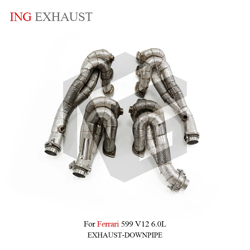 

ING Performance Exhaust Stainless Steel Manifold Tube for Ferrari 599 V12 6.0L Pipe Car Vehicle Engine Accessories System