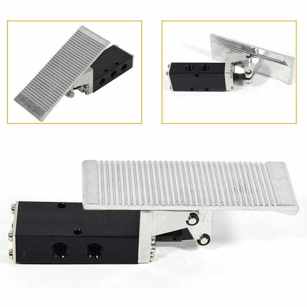 Foot Pedal Operated Control Valve G3/8 Thread Aluminum Alloy For Pneumatic Switch For Air Pressure System Industrial Automation