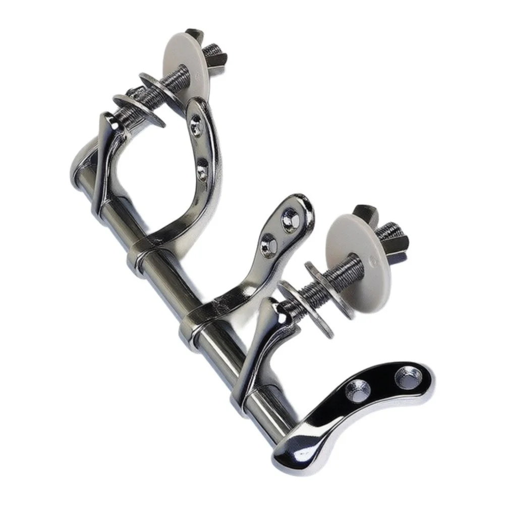 Adjustable Toilet Seat Hinges Metal Bar Replacement Kit with Wing Nuts for Standard US Toilets 140mm Mounting Hole Spacing