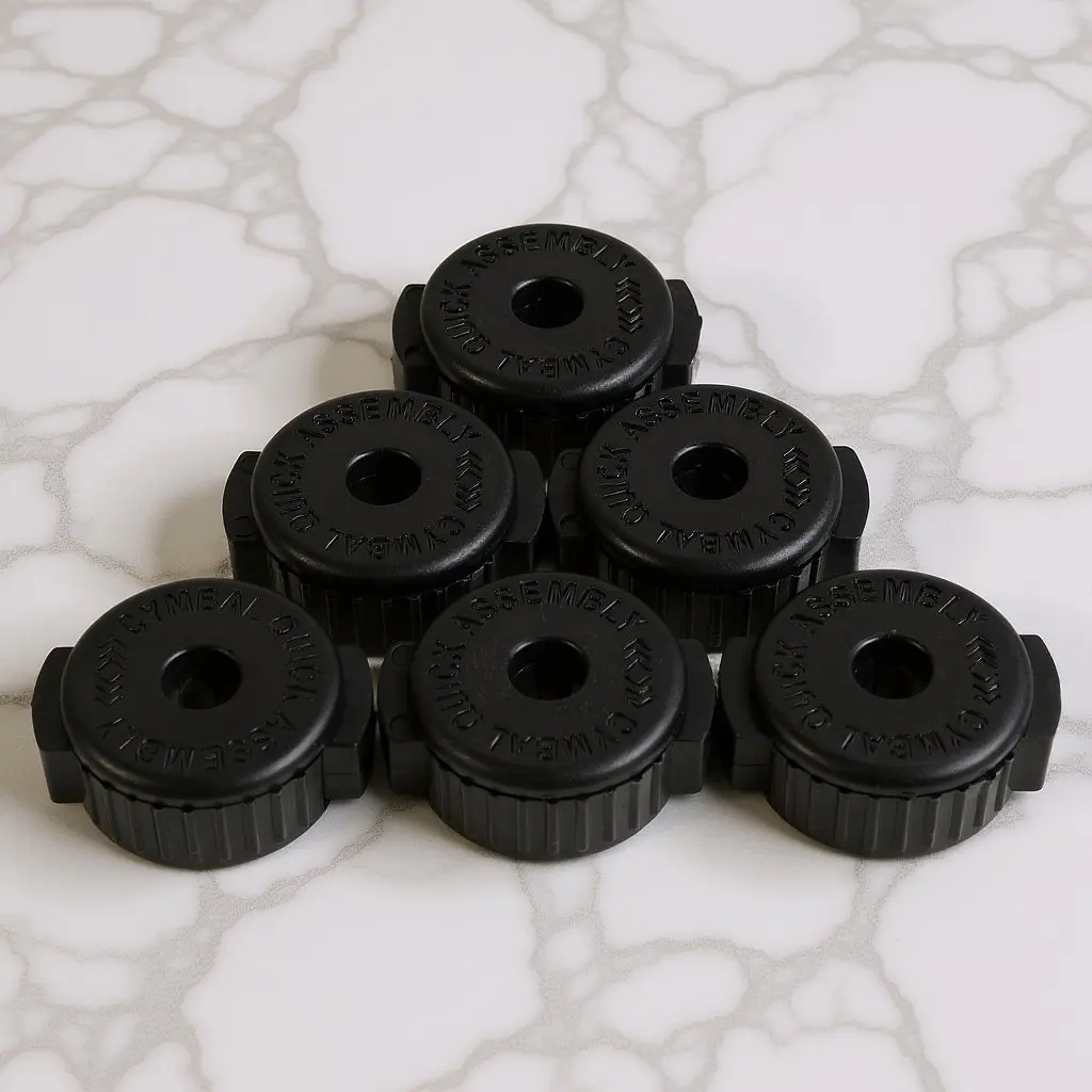 

6Pcs Black Plastic Cymbal Nuts Quick Release Mechanism for Drummers Cymbal Installation Tool Drum Kit Accessory Hardware