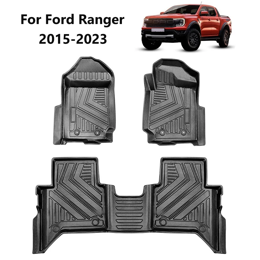 

TPE 5D Car Special Floor Mats For Ford Ranger 2015-2022,2023-2025 Waterproof Wear-Resistant Car Interior Decor Styling Ideas