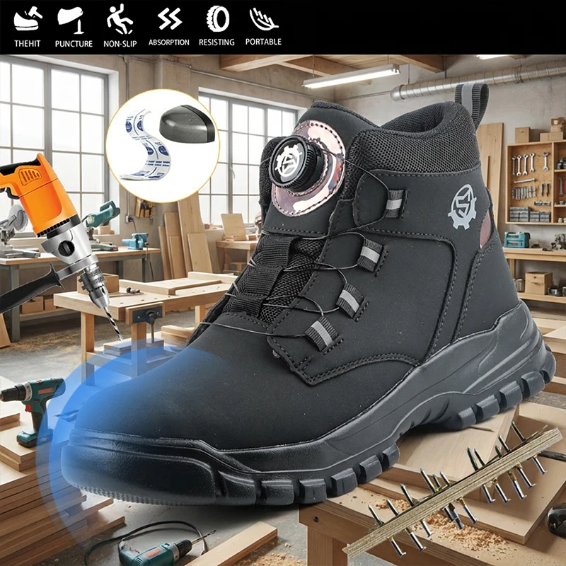 Men's and Women's universal Anti-Shock and Anti-Penetration lightweight Safety Shoes, Protective Shoes, Work Shoes, Labor Boots