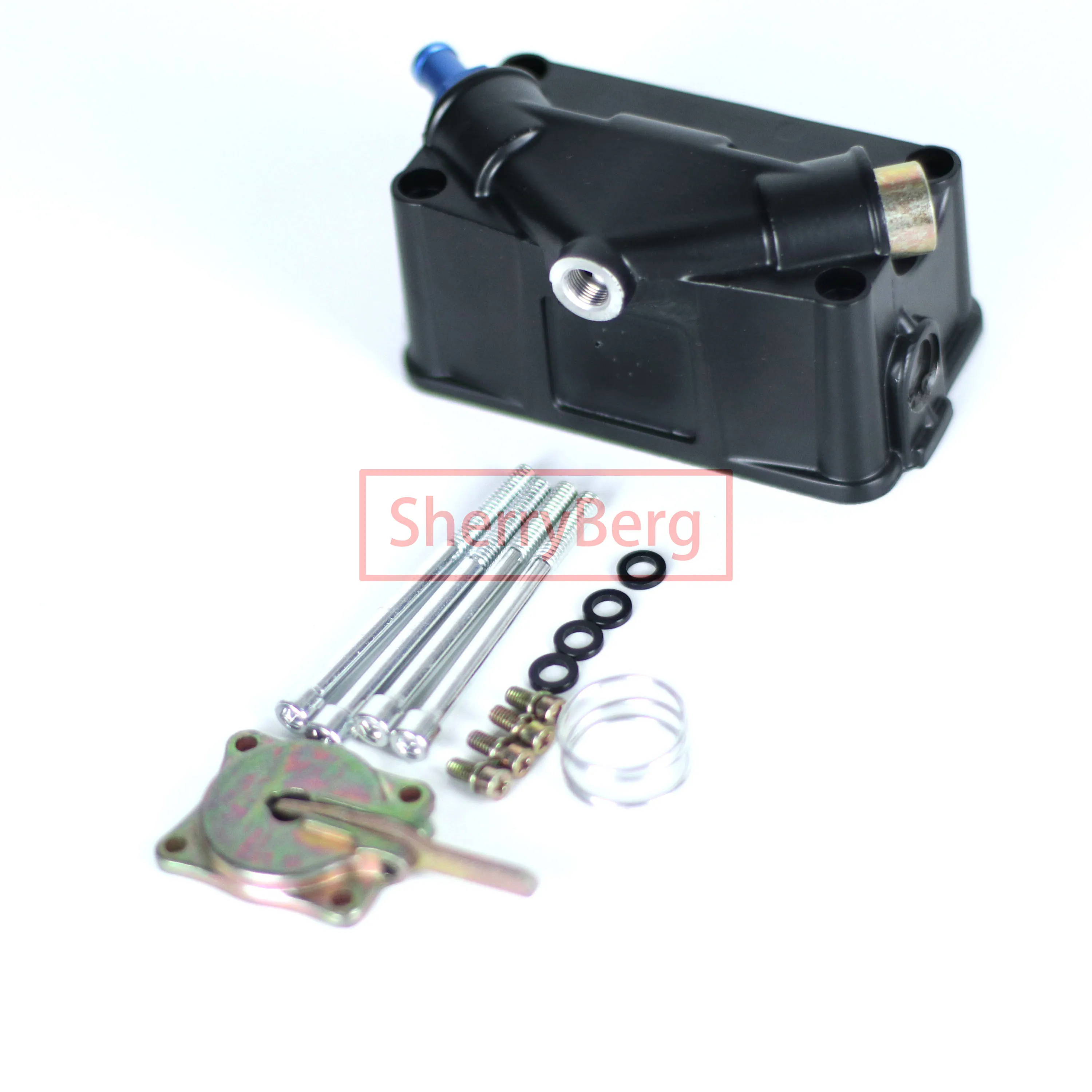 

SherryBerg Aluminum Fuel Bowl For Pumps V-Bowl Kit for Holley Many Carburettor Carburetor Carb Carburador With Accelerator Kit