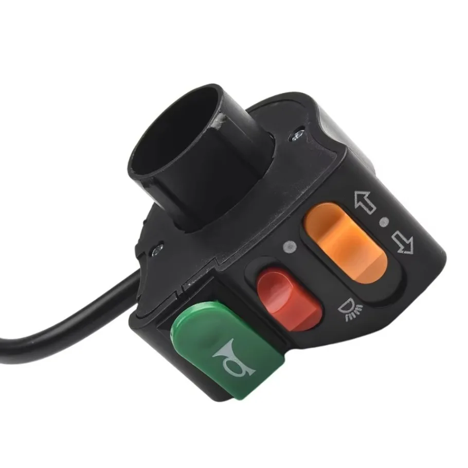 Motorcycle Scooter Handlebar 3 In 1 ON-OFF Switch 7/8'' 25mm Diameter Headlights/Turn Signal Lights/Horn ON-OFF Switch 3 In 1