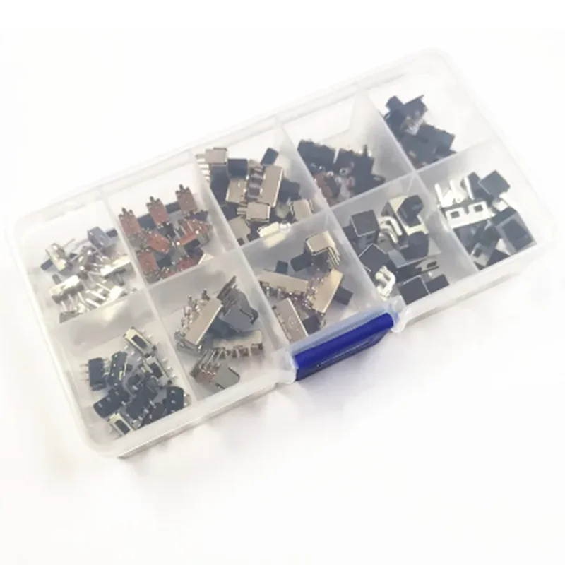 70Pcs Micro Switch Mini Vertical Slide Switch Interruptor On-Off Mini Slide Switch PCB Mount Diy Small Electronic Switch