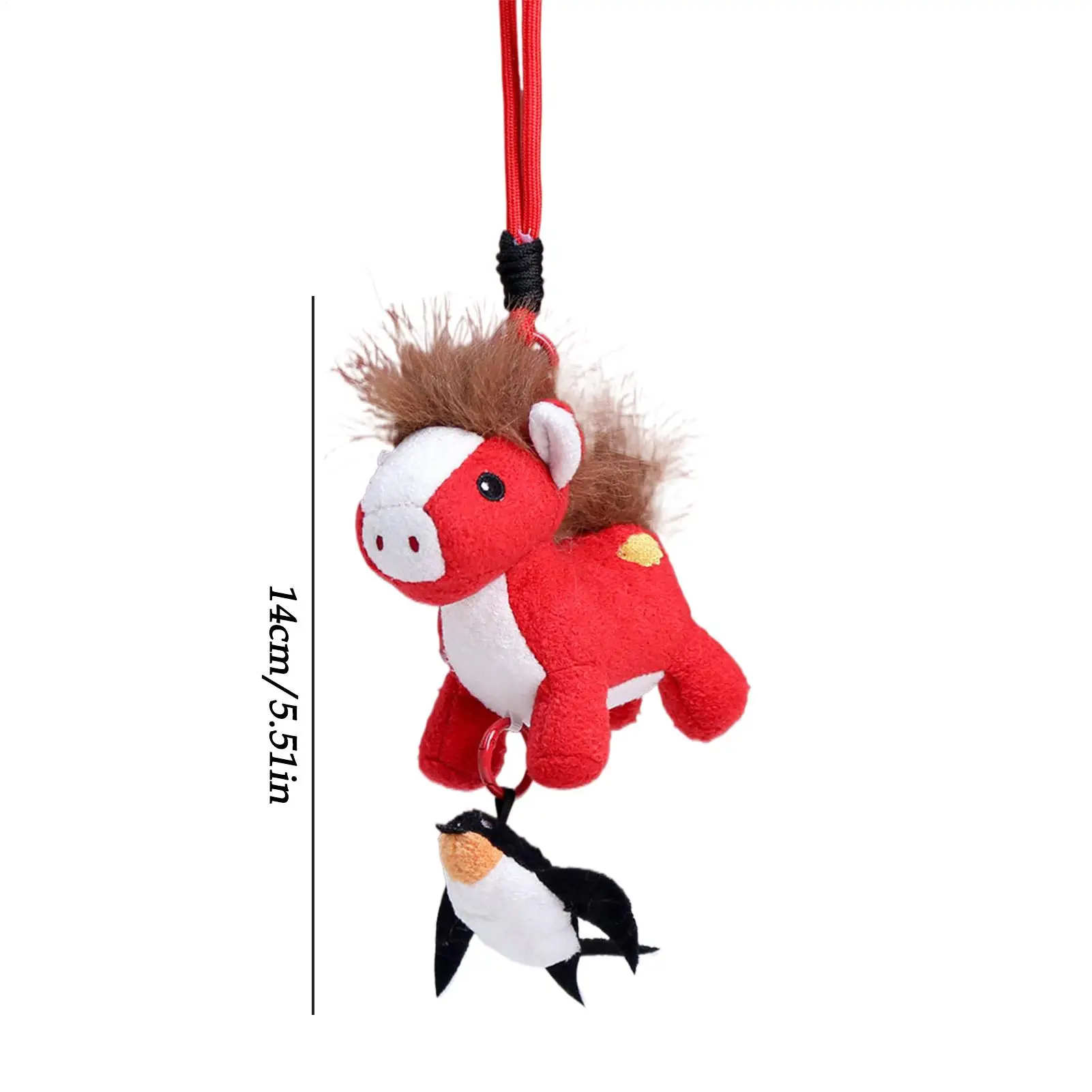 Plush Keychain Adorable Collectible Keepsake Year Of The Horse Plush Doll Pendant for Women Girls Students Kids Girlfriend