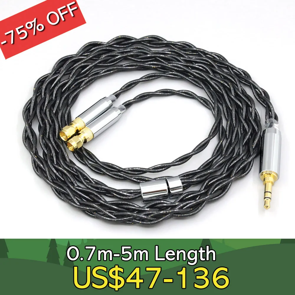 99% Pure Silver Palladium Graphene Floating Gold Cable For HiFiMan HE400 HE5 HE6 HE300 HE4 HE500 HE6 Headphone LN008353