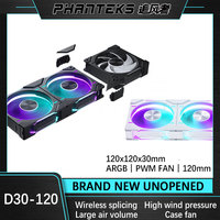 PHANTEKS D30-120 12cm ARGB splicing-free chassis cooling fan 30mm thick 7 blades high wind pressure four-sided illusion