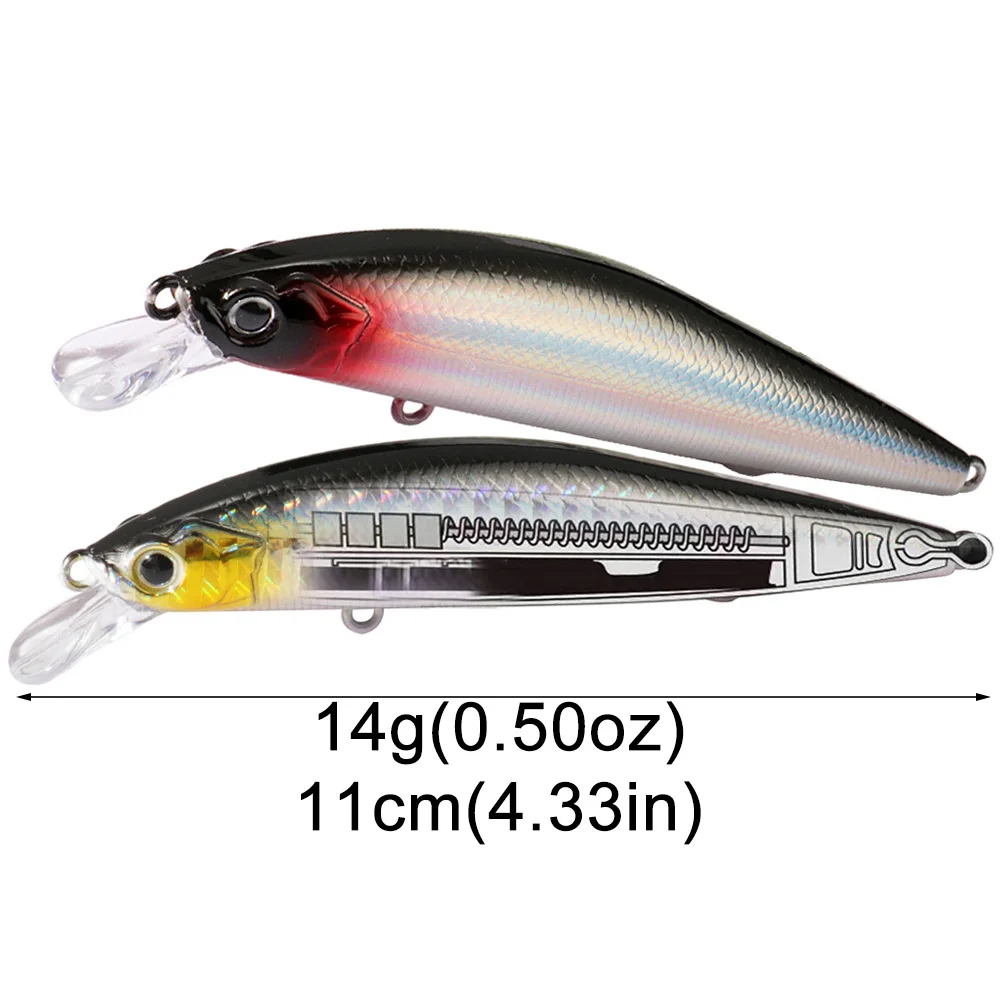 Sinking Minnow Lure 14g Long Shot Wobbler Magnetic Boost Swimbait Carp Fishing Tackle Hook Crankbait Jerkbait Silicone Bait