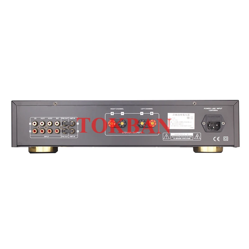 Tokban TS-1B 100w*2 2-channel Class AB Power Amplifier High Power Double OPJRC5532 Preamplifier HIFI Stereo Amplifier Audio